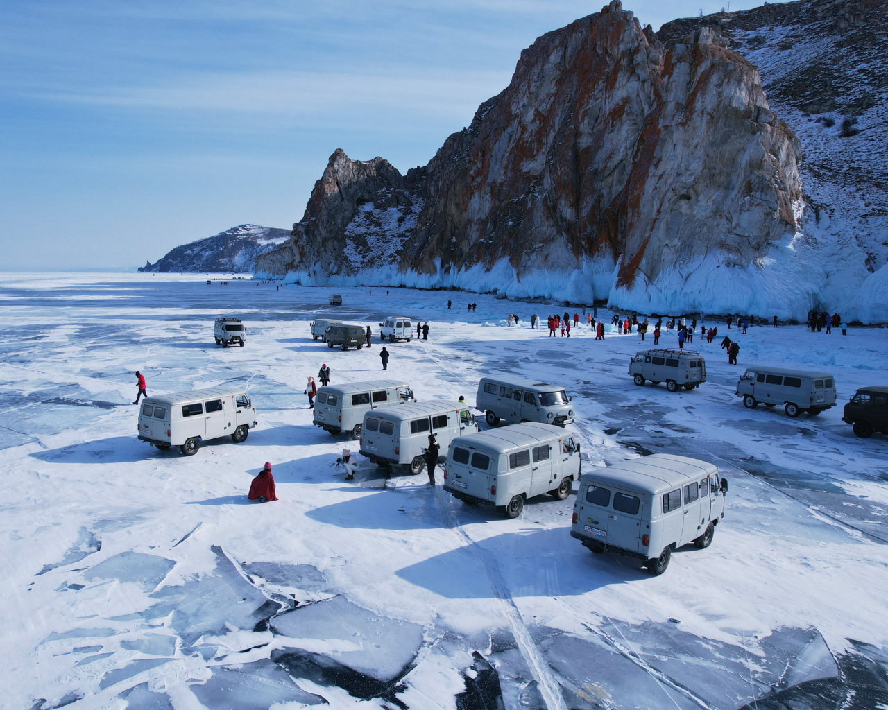 Winter Baikal ทะเลสาบน้ำแข็งรัสเซีย